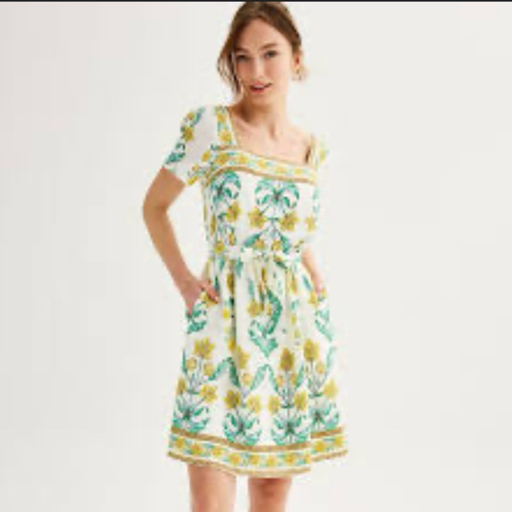 Draper James Floral Print Dress with Pockets Size medium